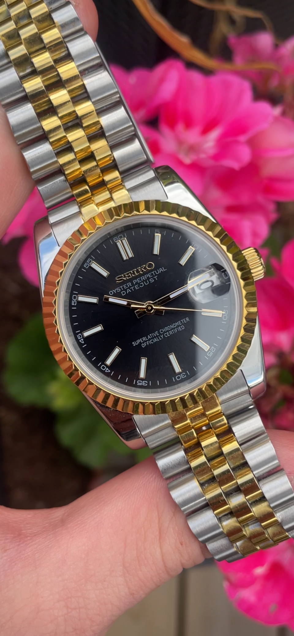 Seiko Datejust Black Dial