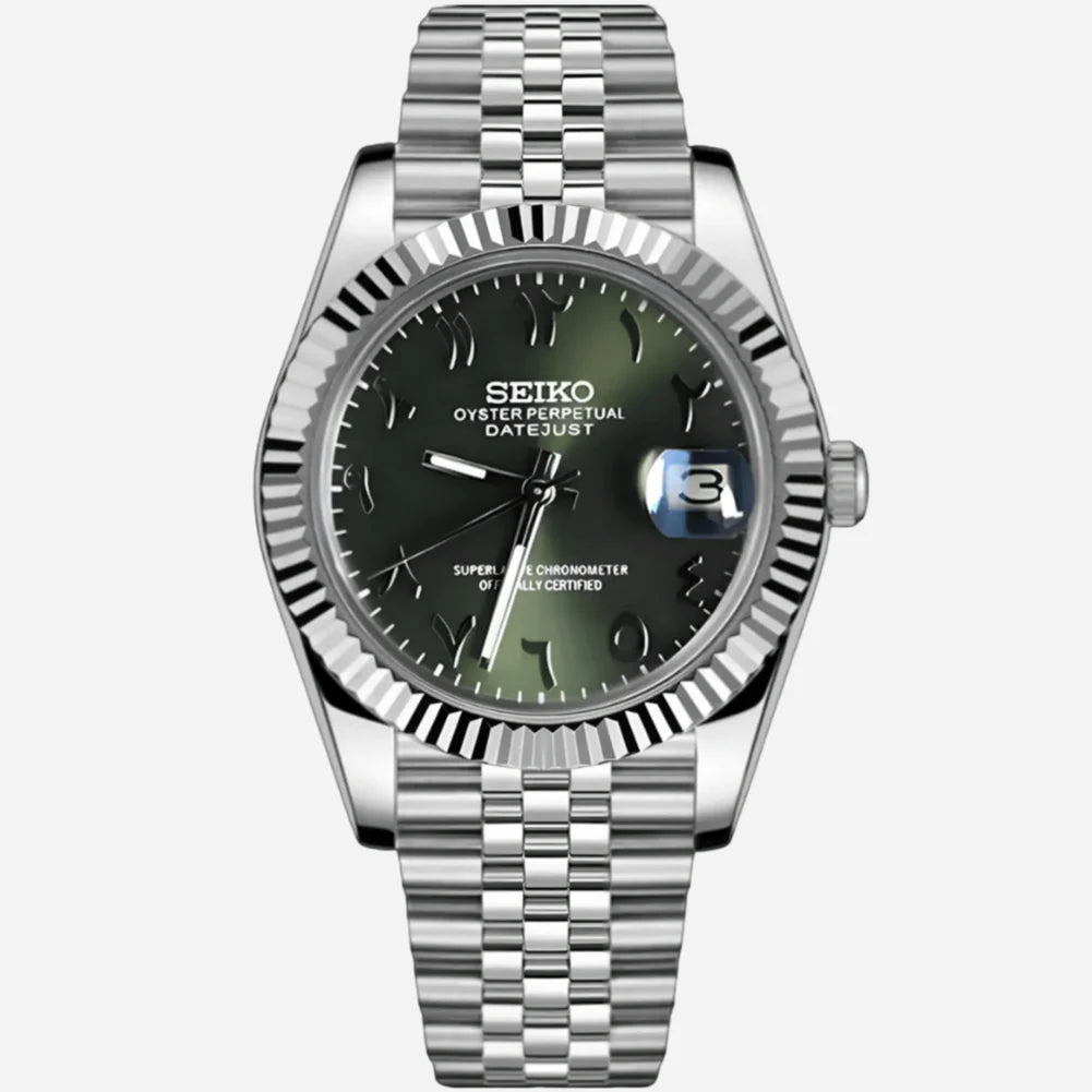 Seiko Datejust Olive Dial Arabic