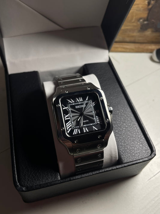 Seiko Santos black/Grey Dial