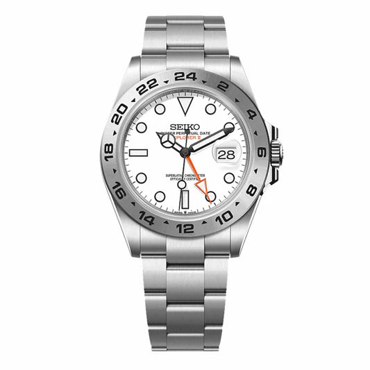 Seiko Mod GMT Explorer White