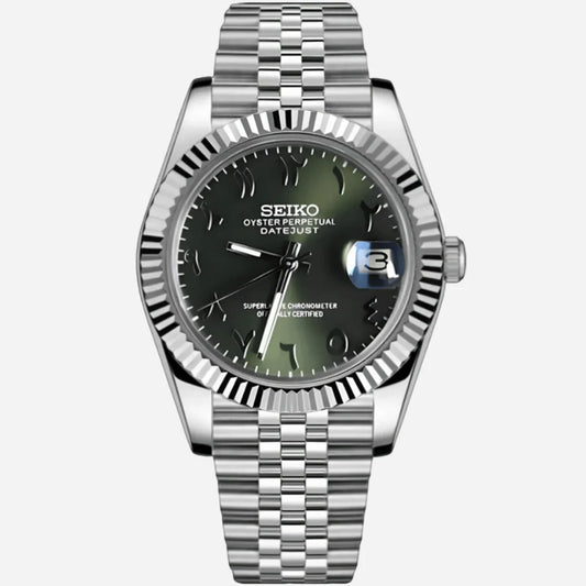 Seiko Datejust Olive Dial Arabic